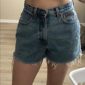 Vintage Calvin Klein cut off denim jean shorts